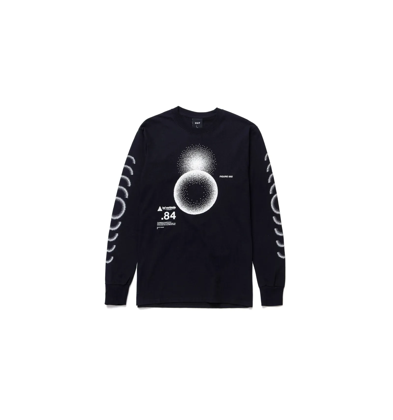 HUF GROUND CONTROL L/S TEE BLACK