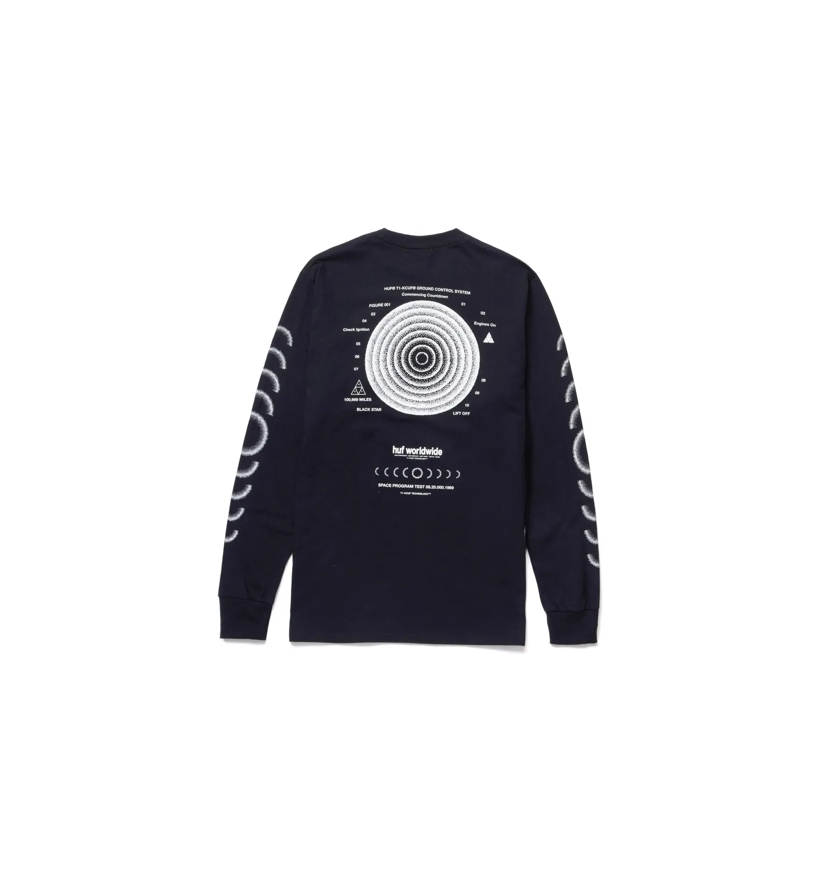 HUF GROUND CONTROL L/S TEE BLACK