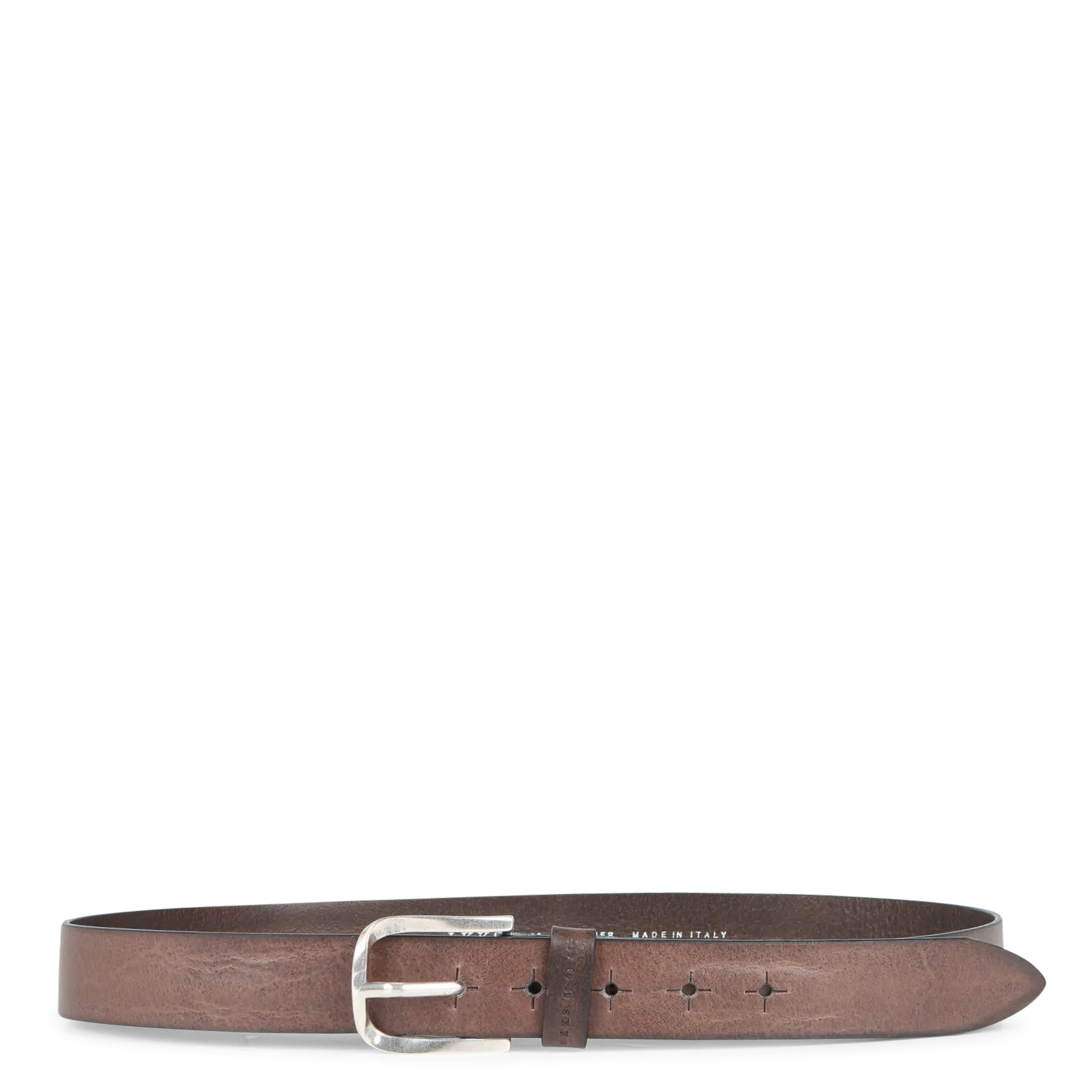 IKKS  100 PIEL, HEBILLA CON FORMA DE JOYA, LONGITUD: 3,4 CM. HECHO EN ITALIA. EN MARRON