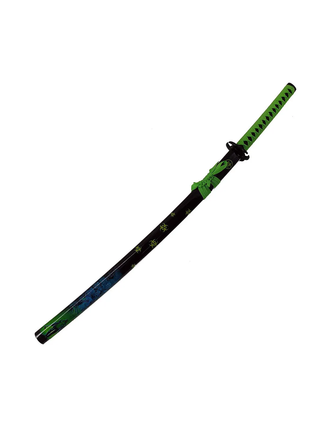 Katana decorada Apocalipsis Zombie, largo 103 cm.
