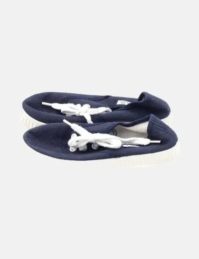 La Halle Zapatilla azul marino tela