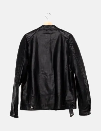 Lefties Chaqueta biker negra