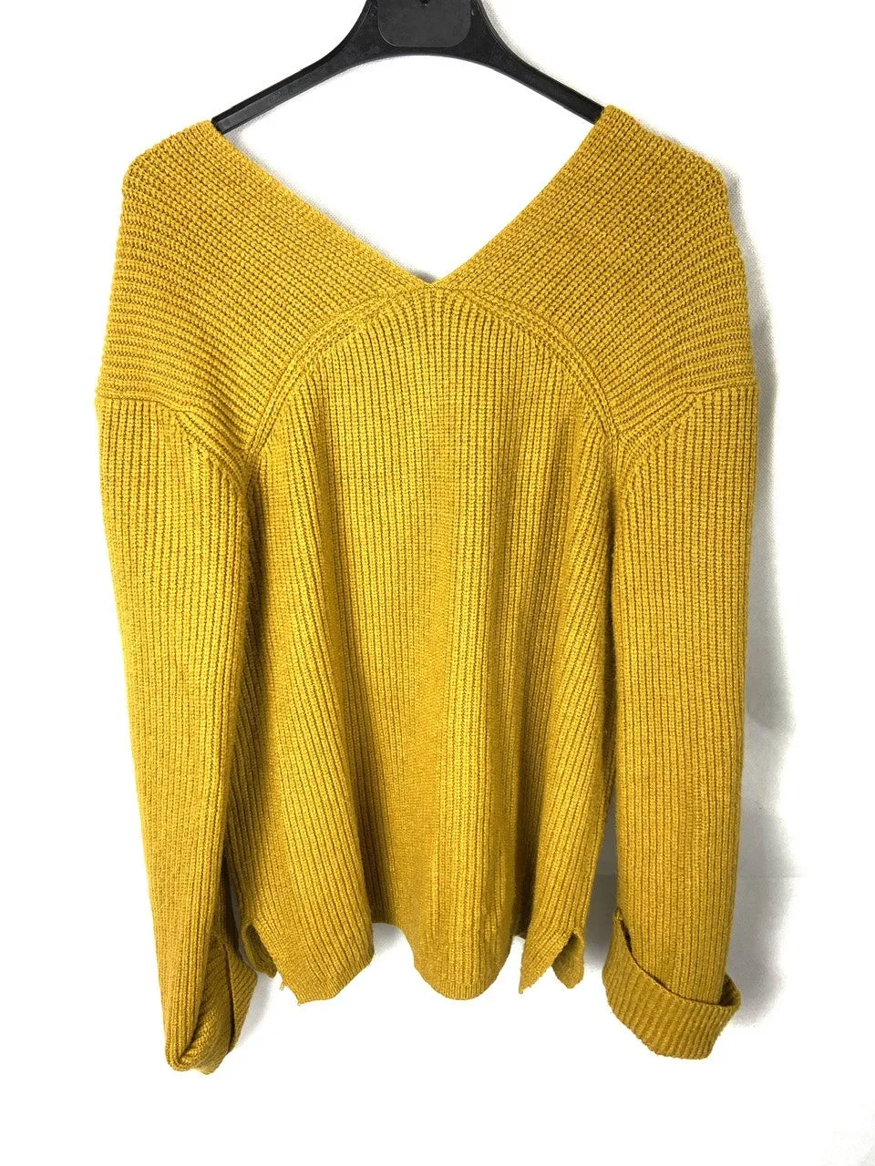 MANGO.Jersey punto gordito mostaza T.m