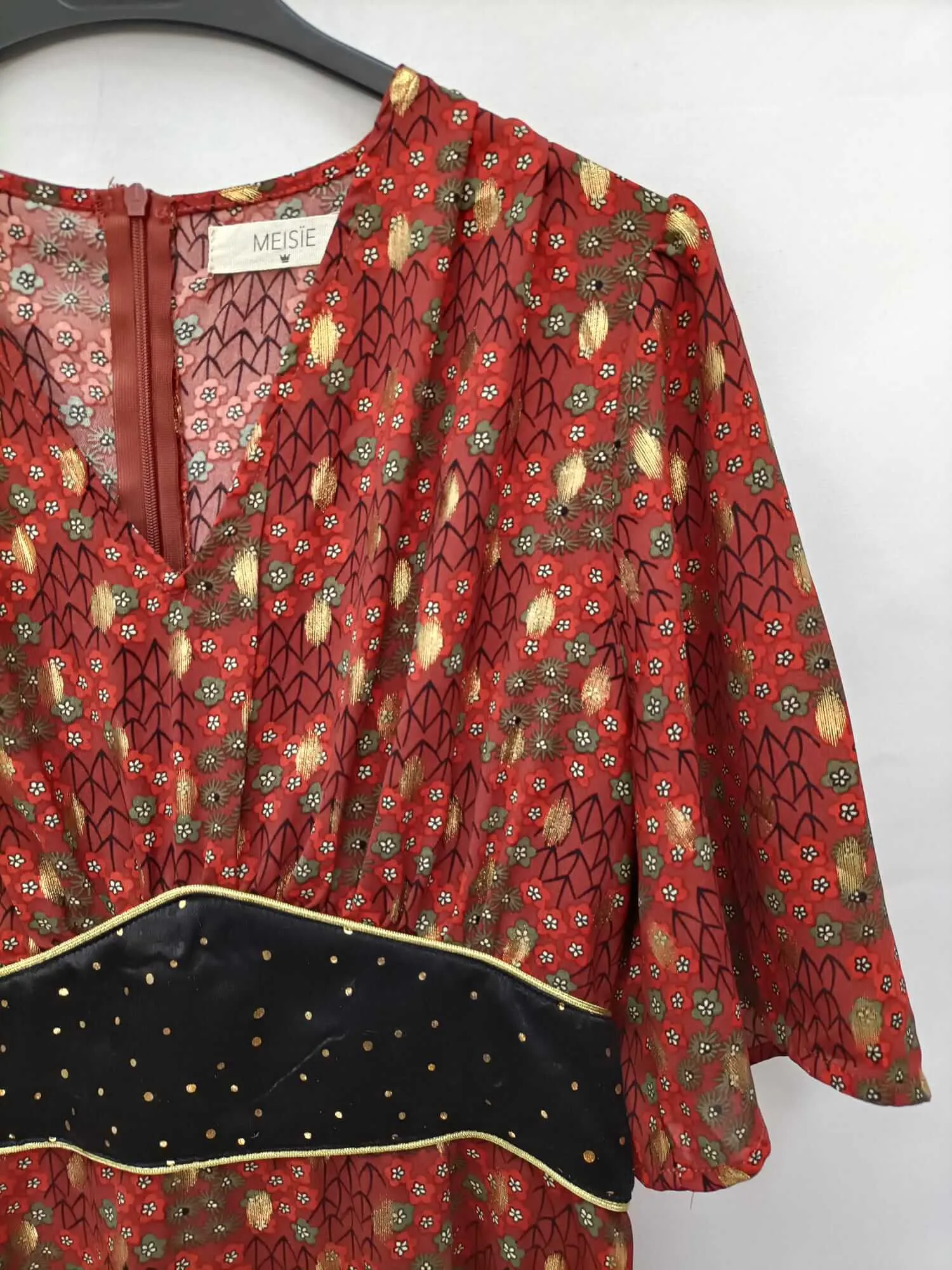 MEISIE.Vestido largo teja T.m