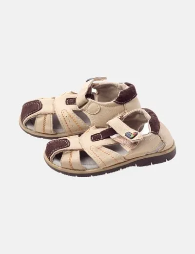 Mikelo Shoes Sandalia beige tiras