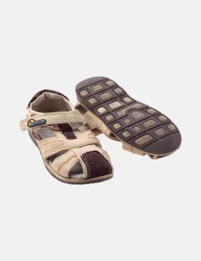 Mikelo Shoes Sandalia beige tiras