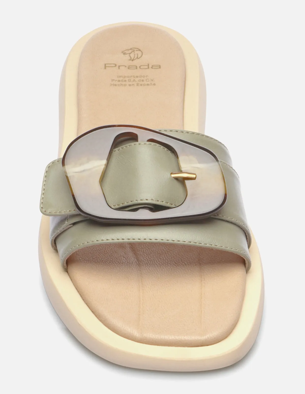 Mule en Piel con Hebilla Carey