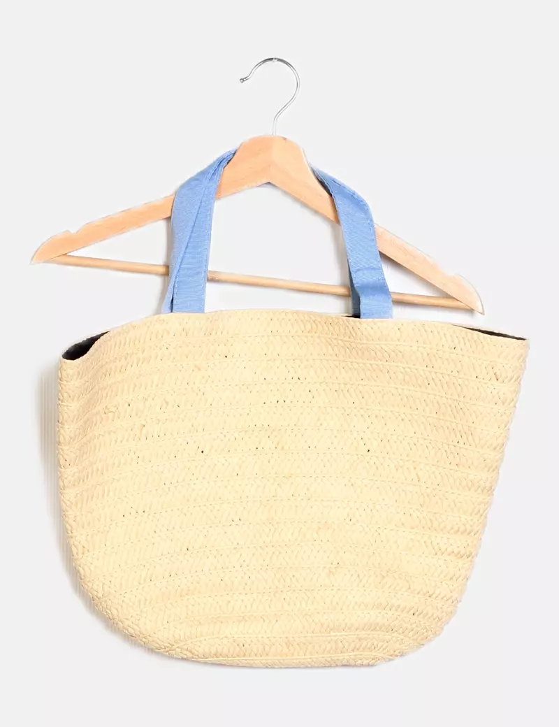 NoName Bolso beige rafia
