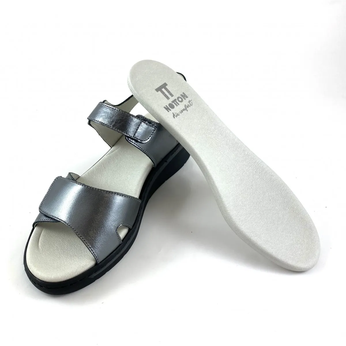 Notton sandalia ancho especial talla 36 velcros mujer N1609