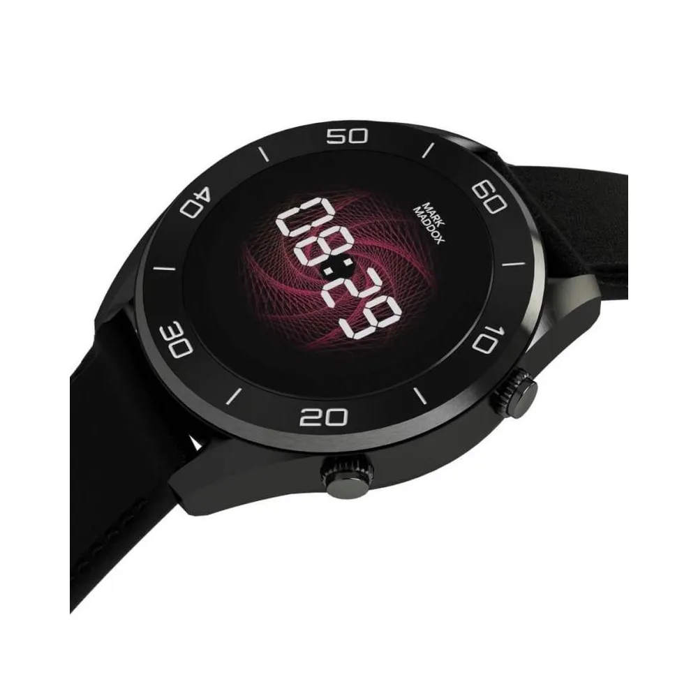 Pack Reloj Mark Maddox Smart Watch de metal e ip negro con 2 correas en negro y marron