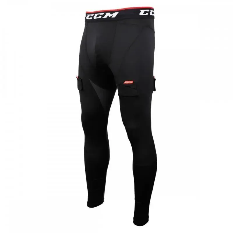 PANTALN LARGO CCM DE COMPRESIN CON COQUILLA, VELCROS Y GRIP JR.
