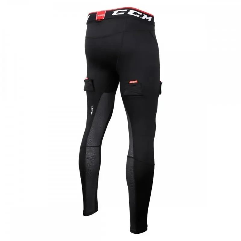 PANTALN LARGO CCM DE COMPRESIN CON COQUILLA, VELCROS Y GRIP JR.