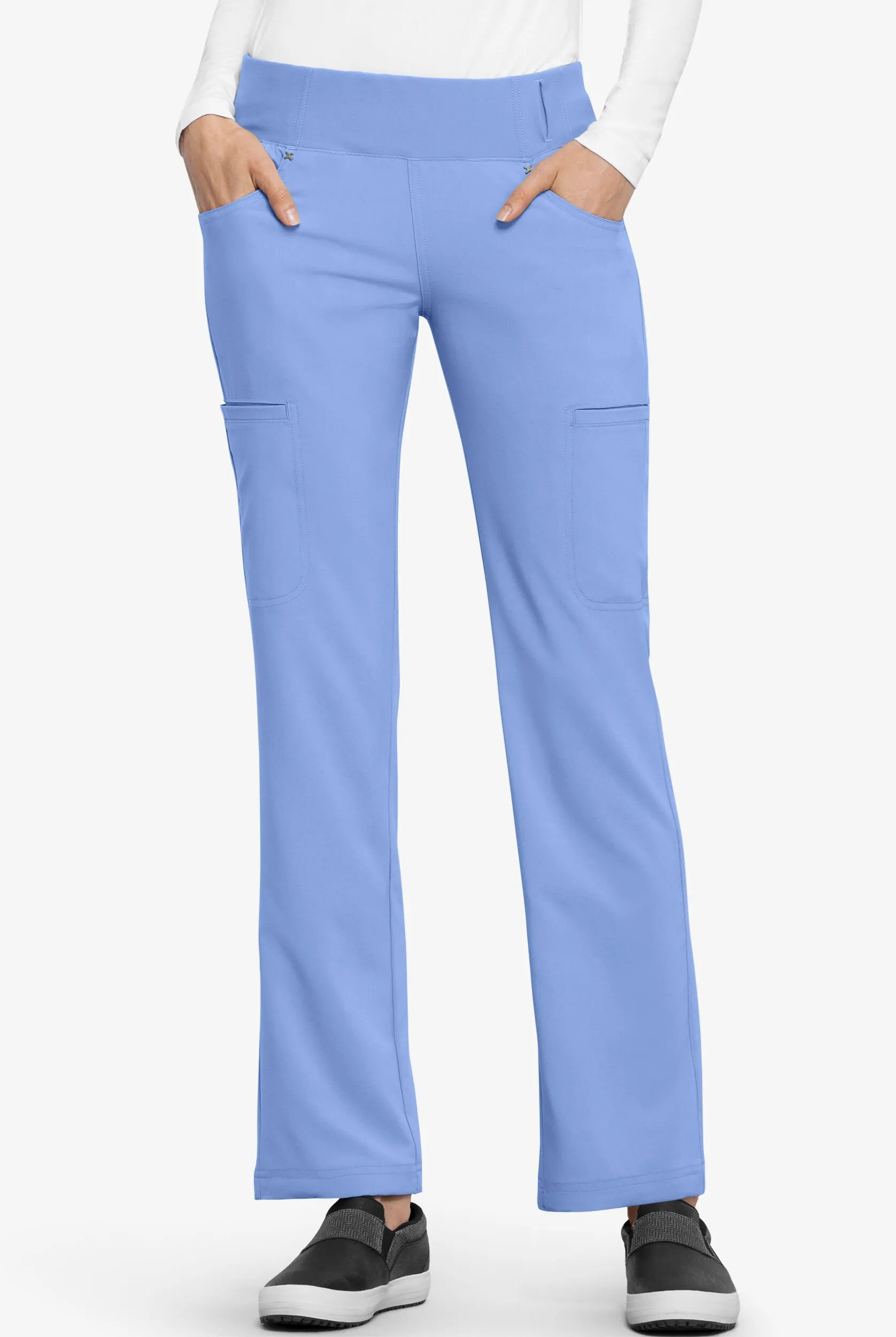 Pantalón médico Cherokee iFlex STRETCH tall estilo cargo con cintura de punto tejido para mujer