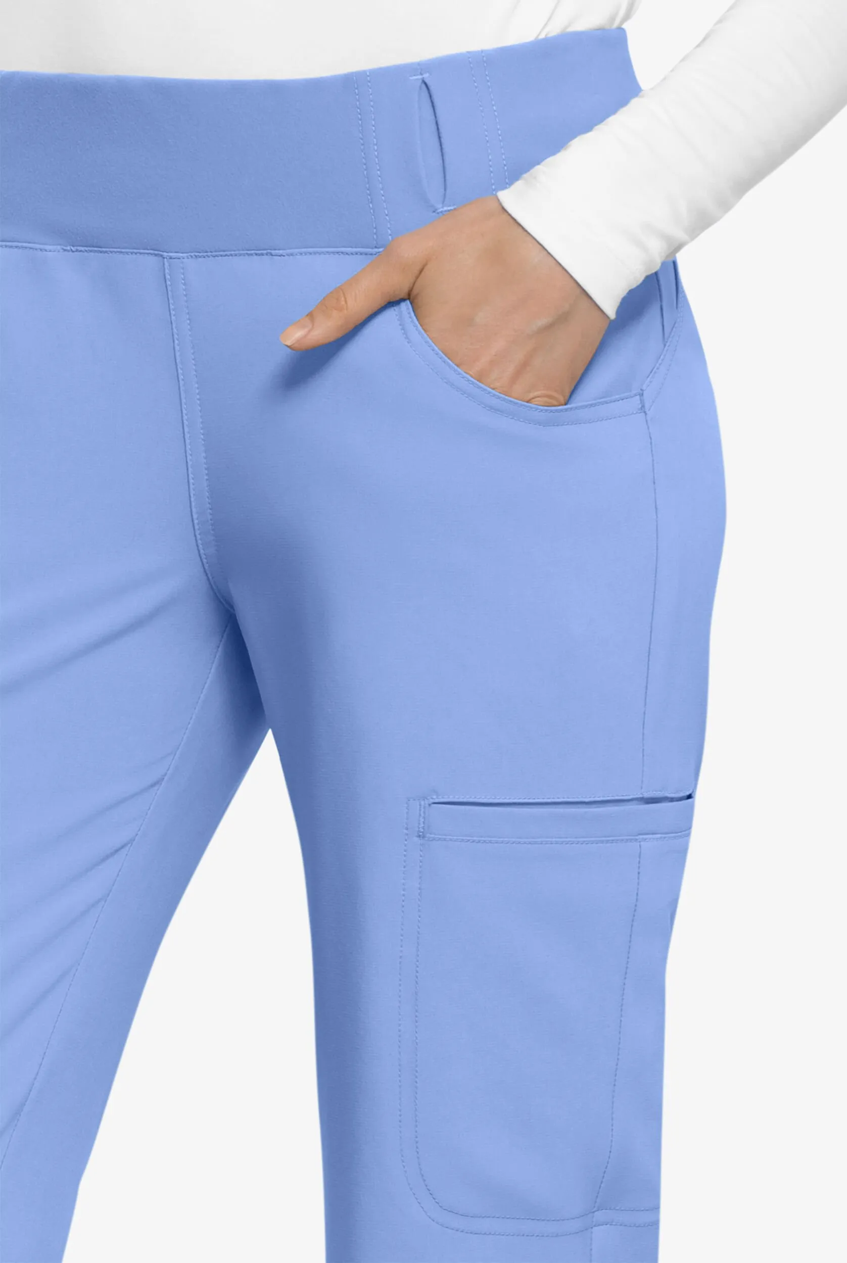 Pantalón médico Cherokee iFlex STRETCH tall estilo cargo con cintura de punto tejido para mujer