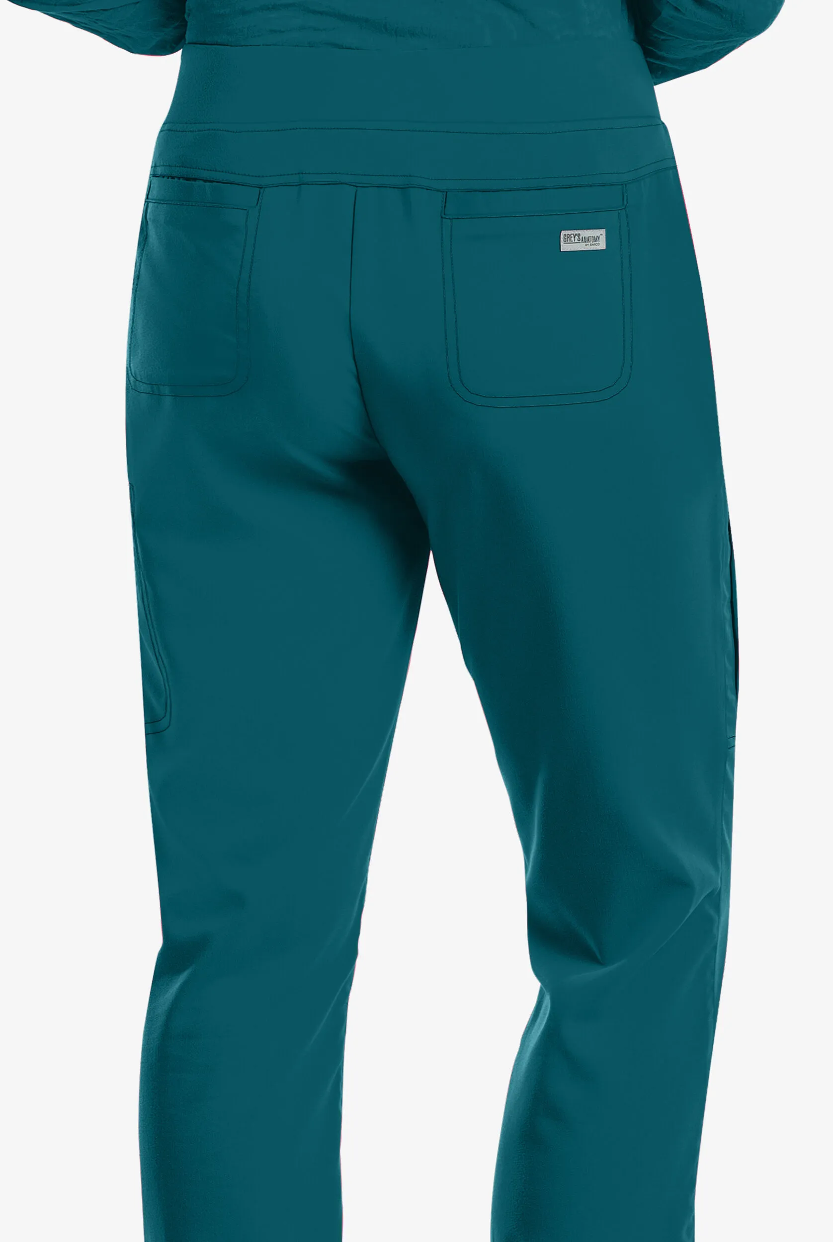Pantalón médico Grey's Anatomy estilo cargo con piernas rectas y 6 bolsillos para mujer