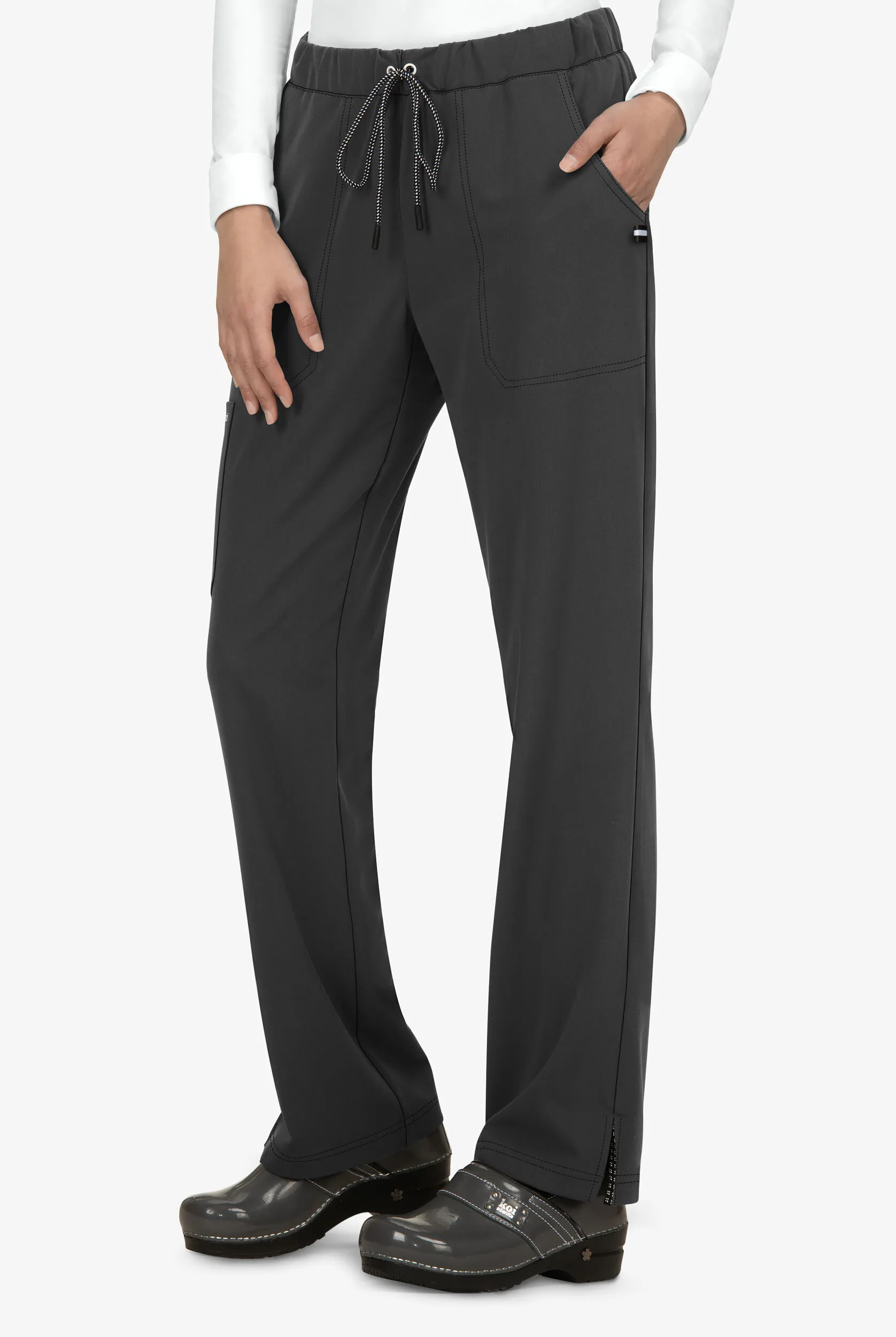 Pantalón médico koi Next Gen Everyday Hero STRETCH petite estilo cargo con cordón y 5 bolsillos para mujer