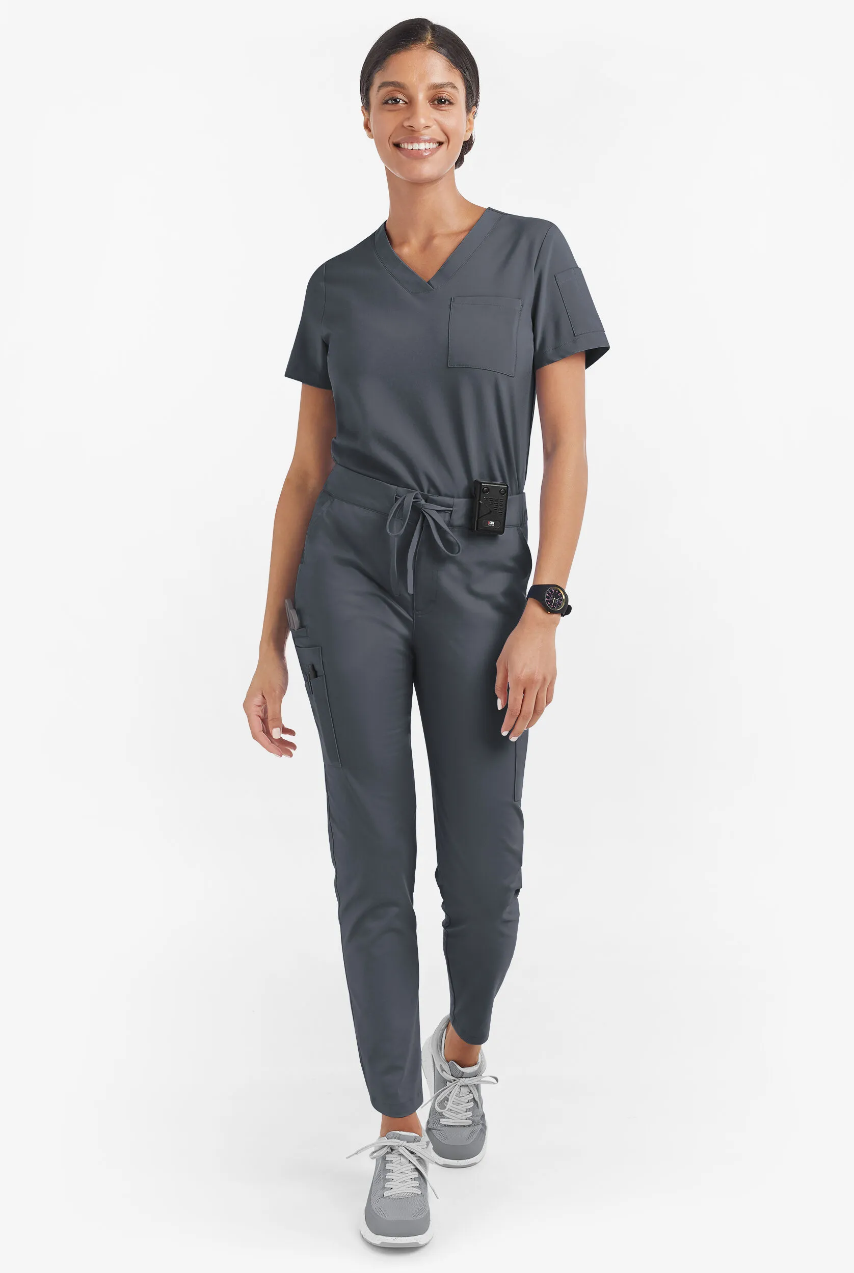 PANTAL&OACUTE;N M&EACUTE;DICO UA BUTTERSOFT STRETCH ESTILO CARGO CON 10 BOLSILLOS PARA MUJER