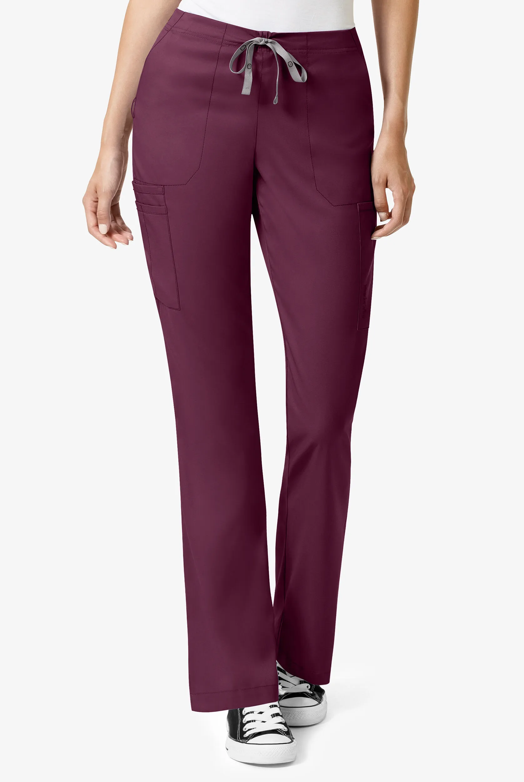 Pantalón médico WonderWink PRO estilo cargo con cordón y 6 bolsillos para mujer