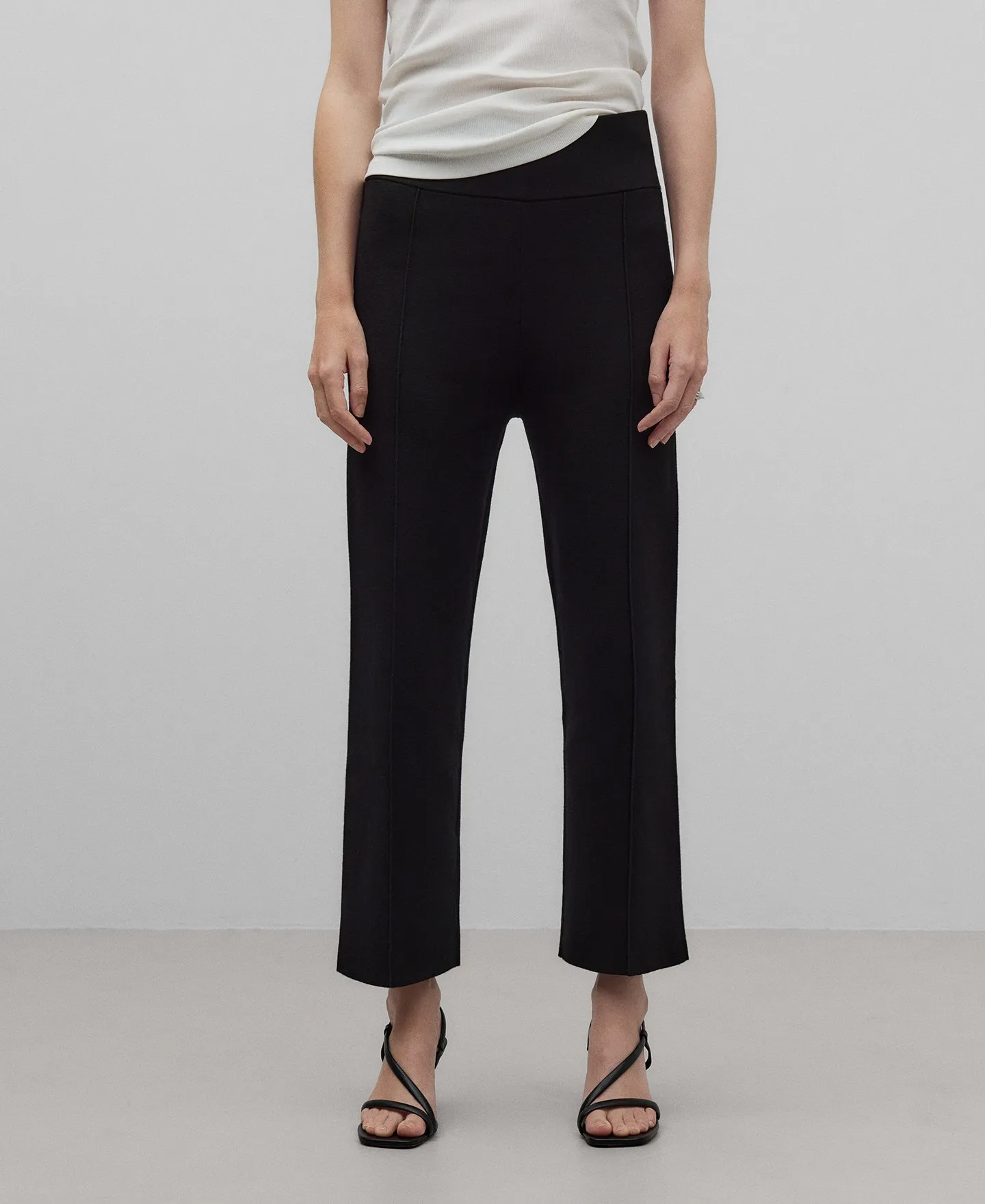 Pantalón punto doble frontura mujer