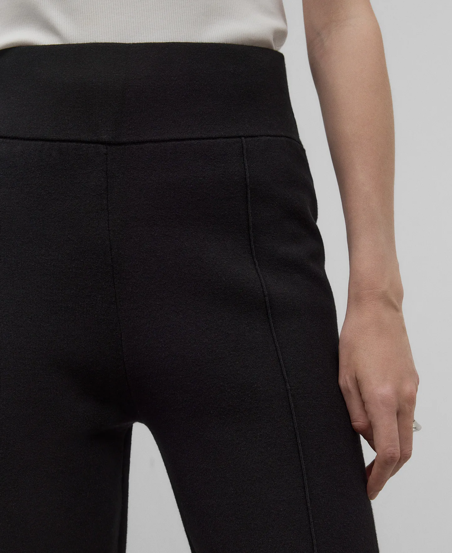 Pantalón punto doble frontura mujer