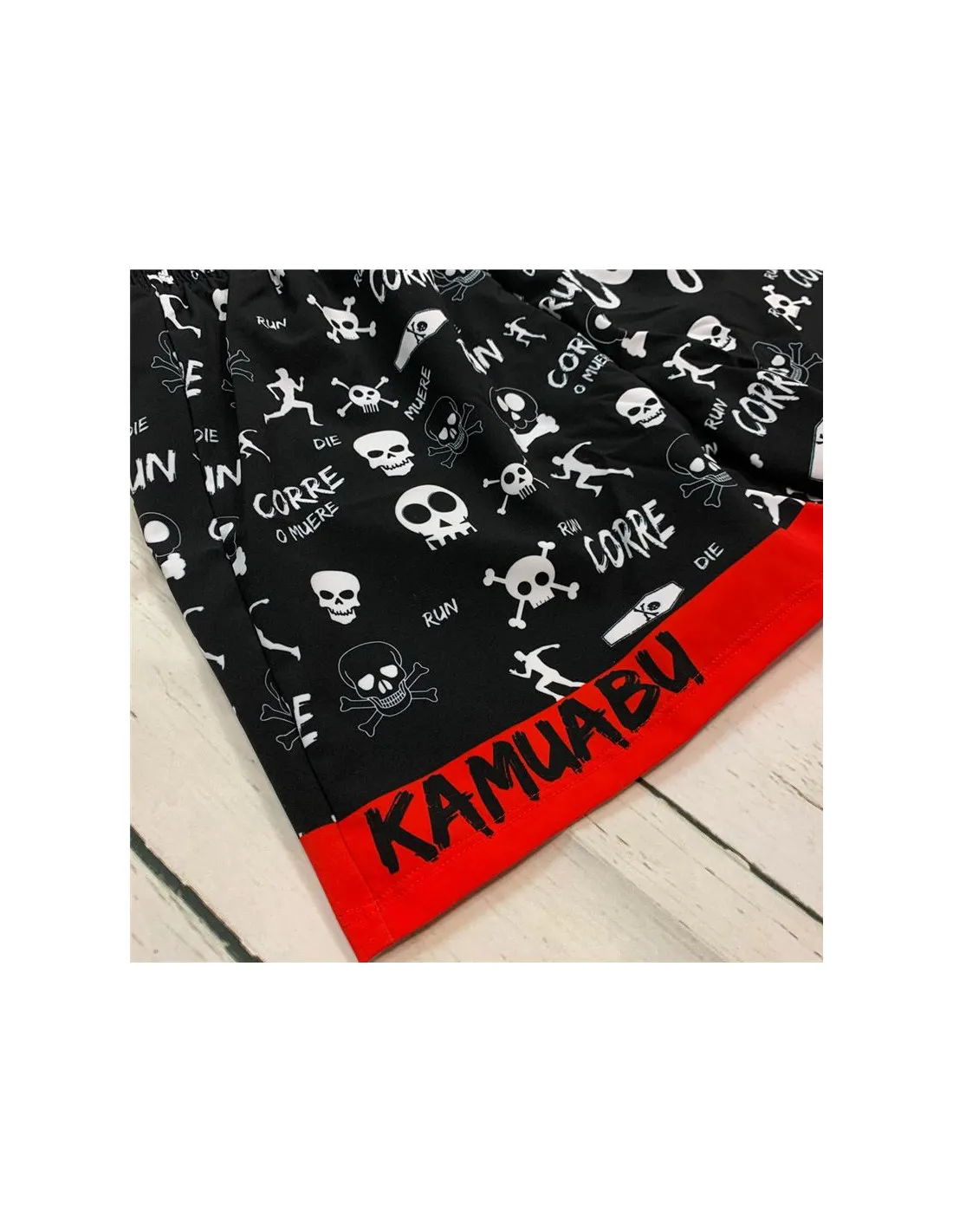 Pantalones de trail Kamuabu Corre o muere negro