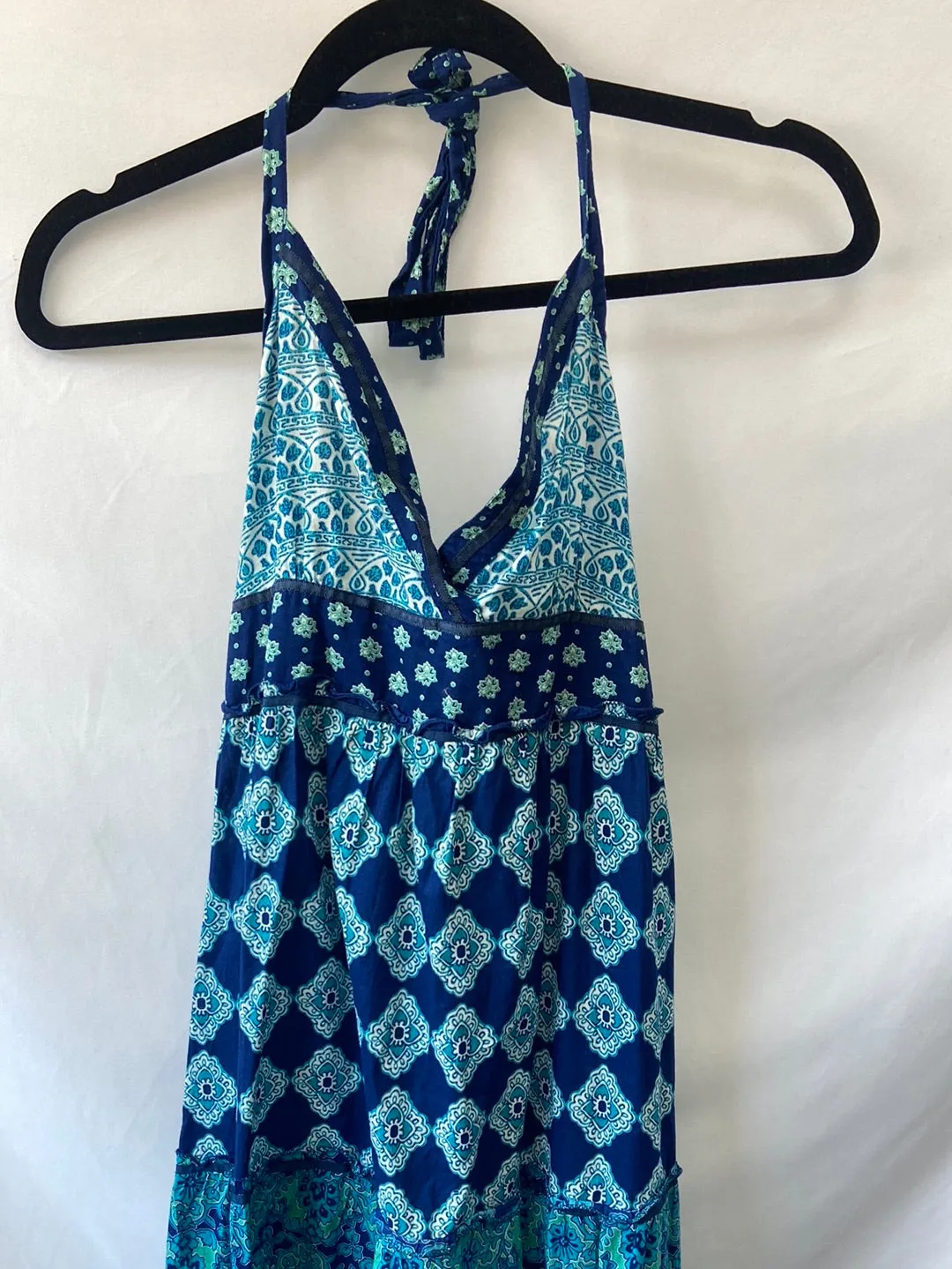 PEPE JEANS.Vestido largo azules T.m