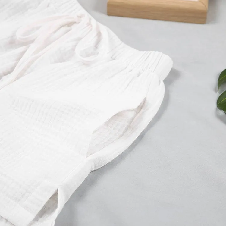 Pijama blanco de dos piezas de muselina