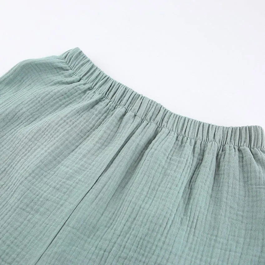 Pijama de dos piezas con cuello