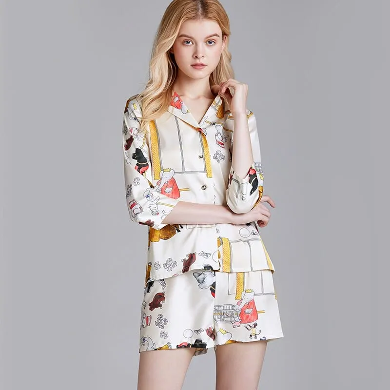 Pijama de dos piezas con estampado