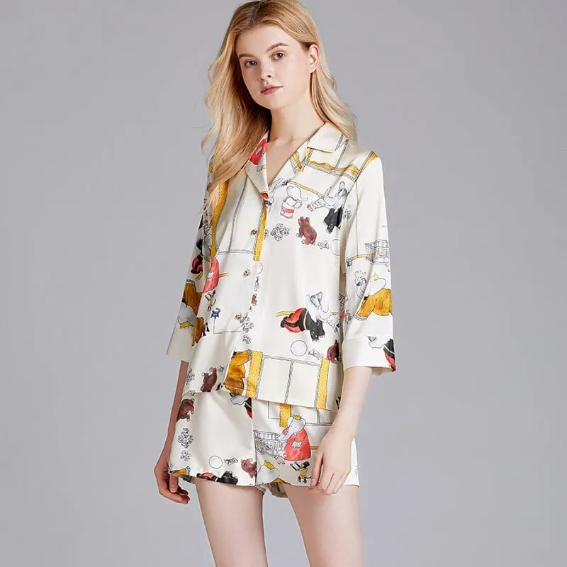 Pijama de dos piezas con estampado