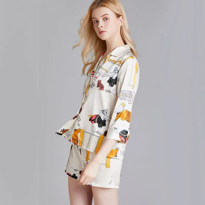 Pijama de dos piezas con estampado