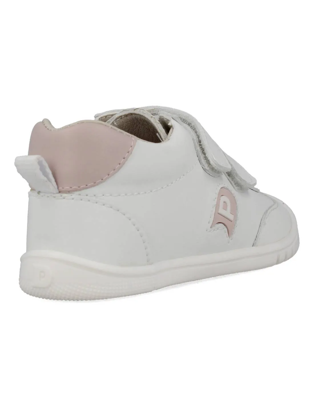 PIRUFIN  DEPORTIVA RESPETUOSA VELCROS BLANCO ROSA