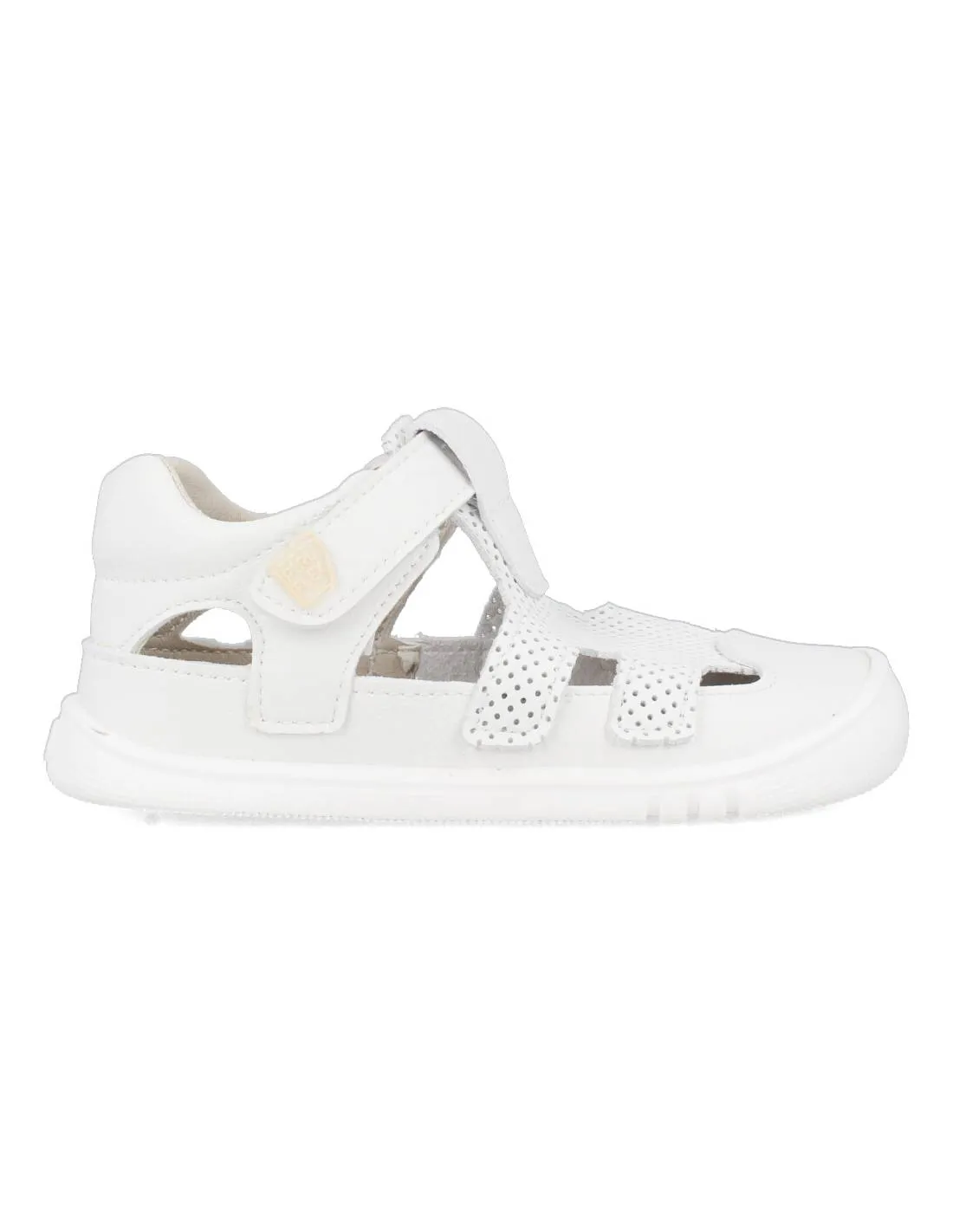 PIRUFIN  SANDALIA PIEL MICRO PERFORADA RESPETUOSA BLANCO