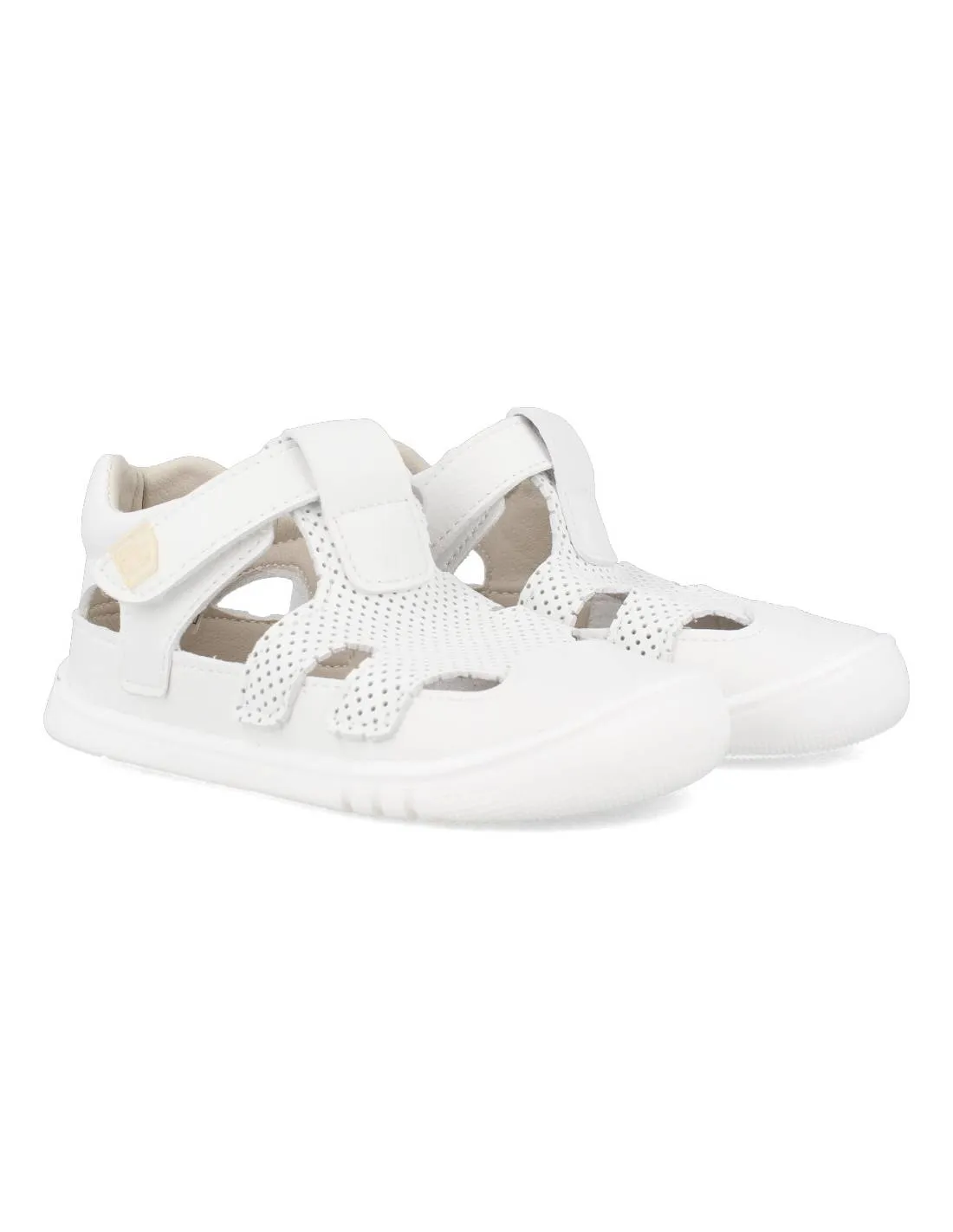 PIRUFIN  SANDALIA PIEL MICRO PERFORADA RESPETUOSA BLANCO
