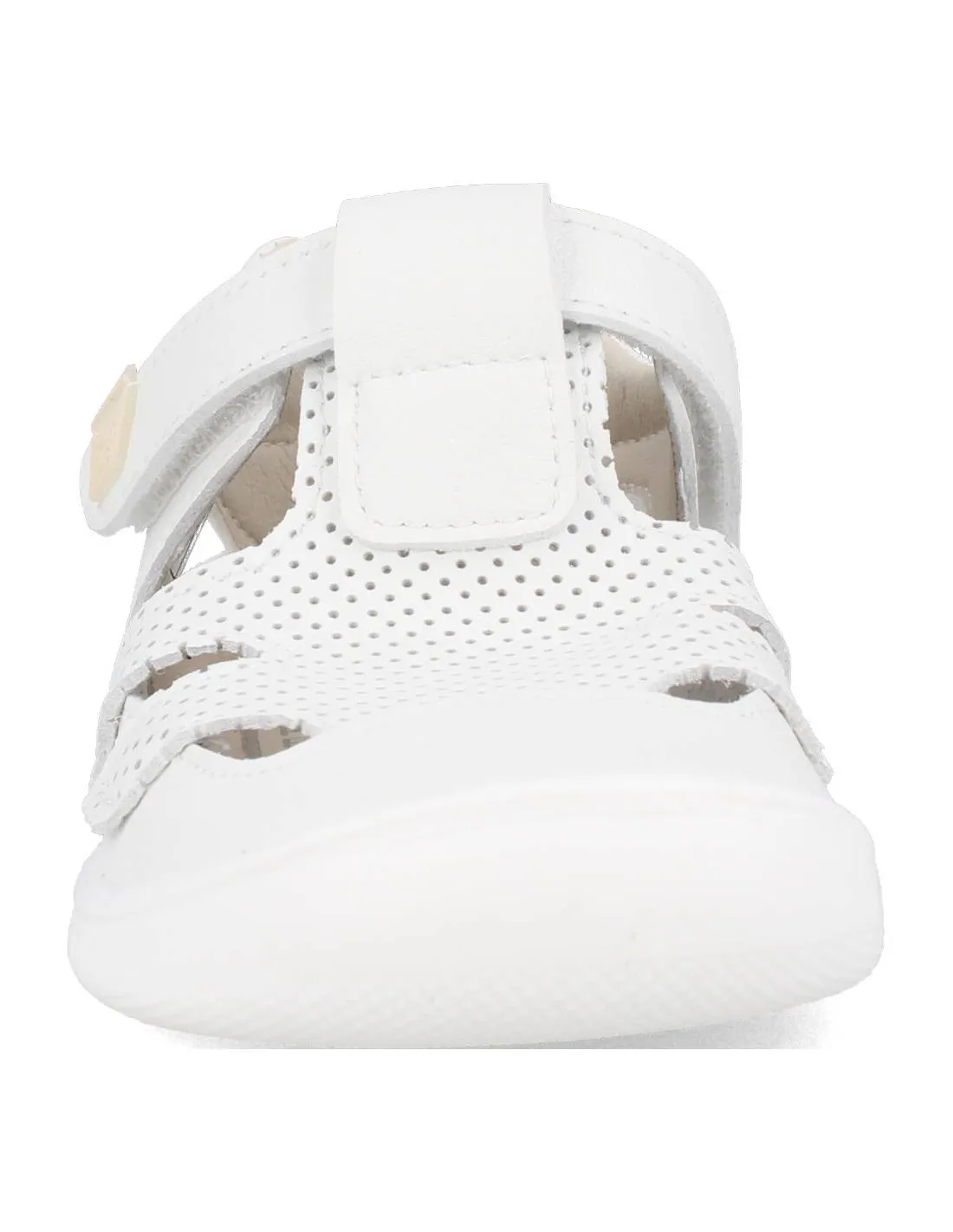 PIRUFIN  SANDALIA PIEL MICRO PERFORADA RESPETUOSA BLANCO
