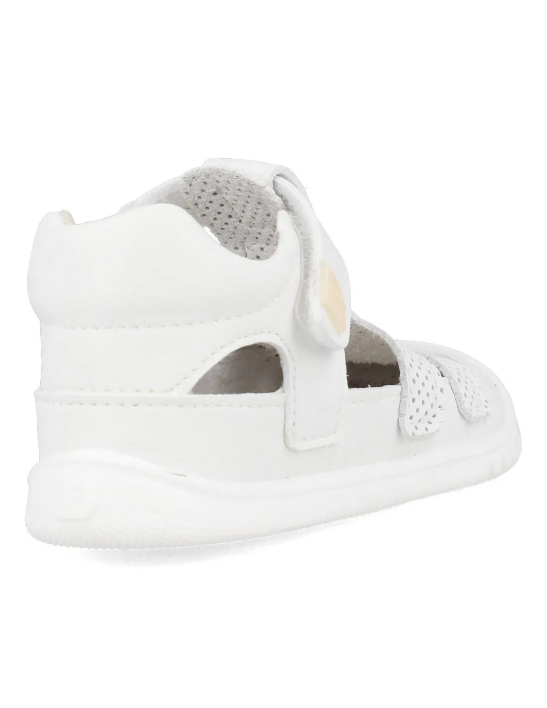PIRUFIN  SANDALIA PIEL MICRO PERFORADA RESPETUOSA BLANCO