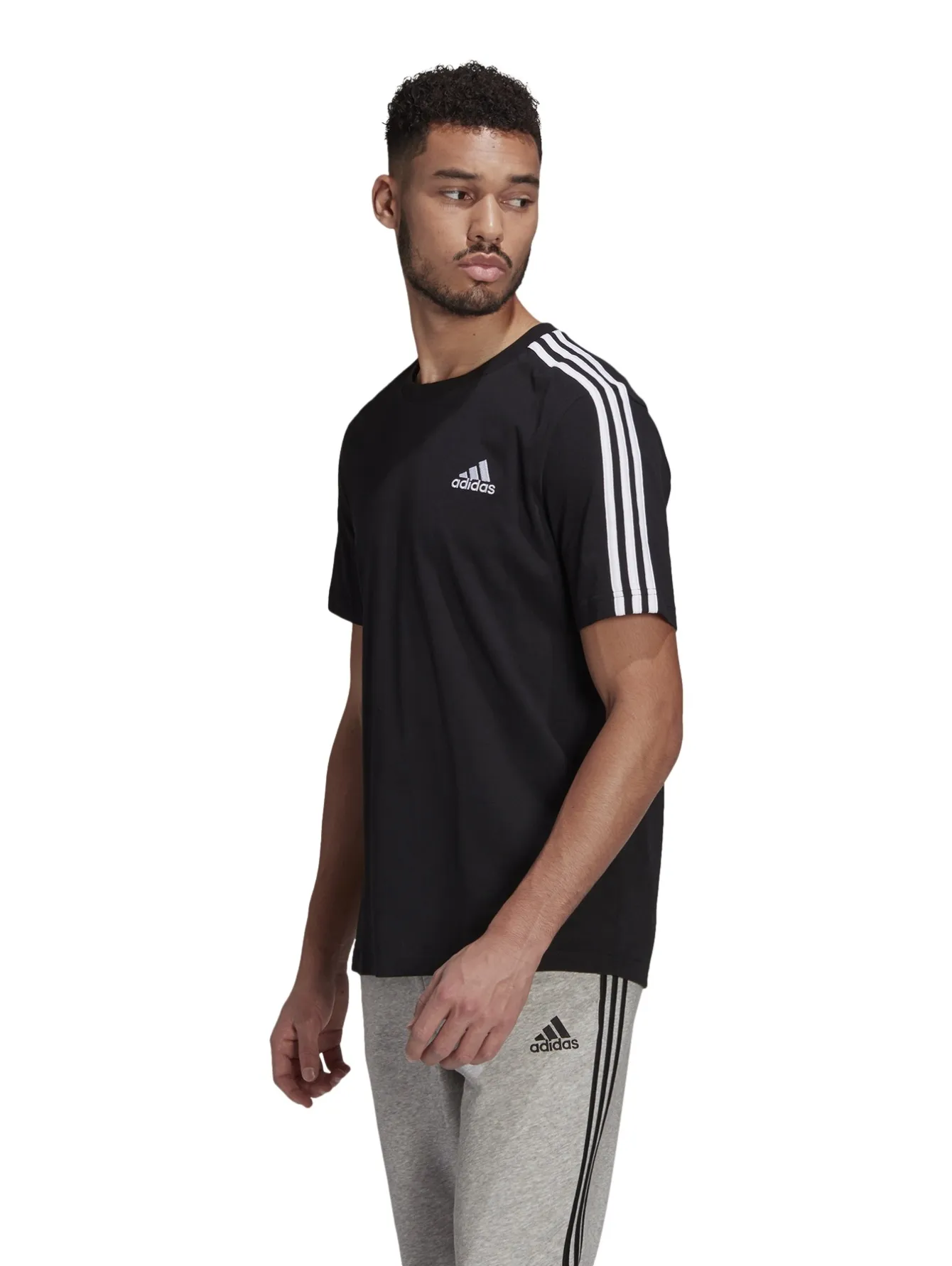 Playera Adidas Essentials 3 Franjas Para Hombre
