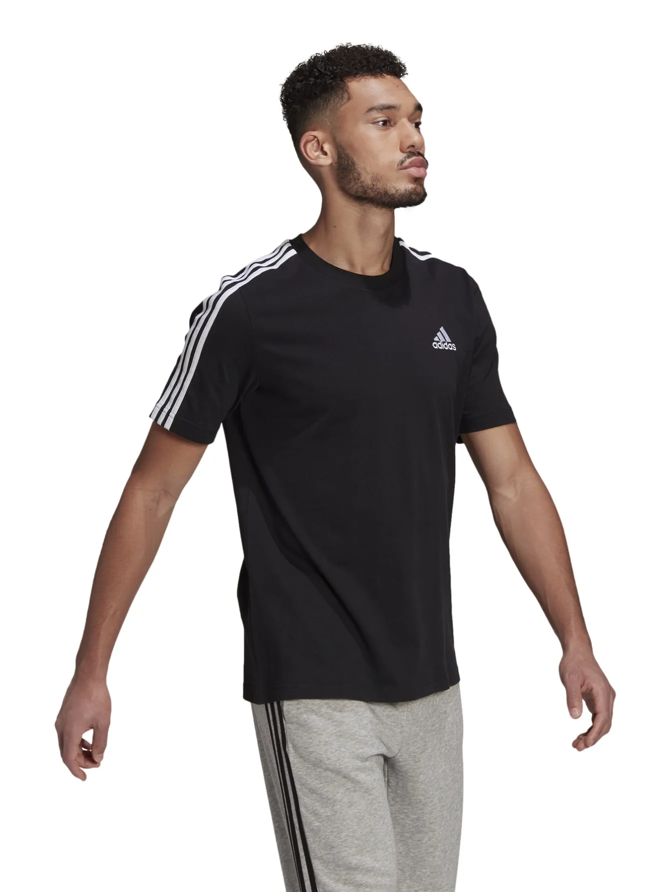 Playera Adidas Essentials 3 Franjas Para Hombre