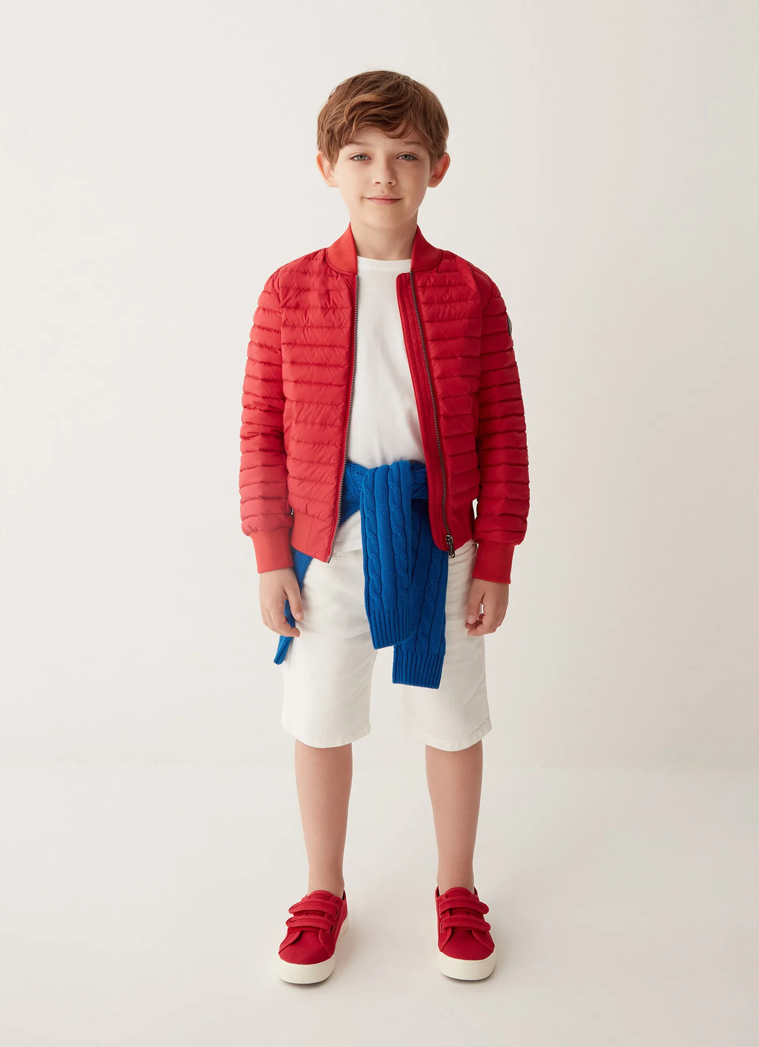 Plumífero estilo bomber acolchado