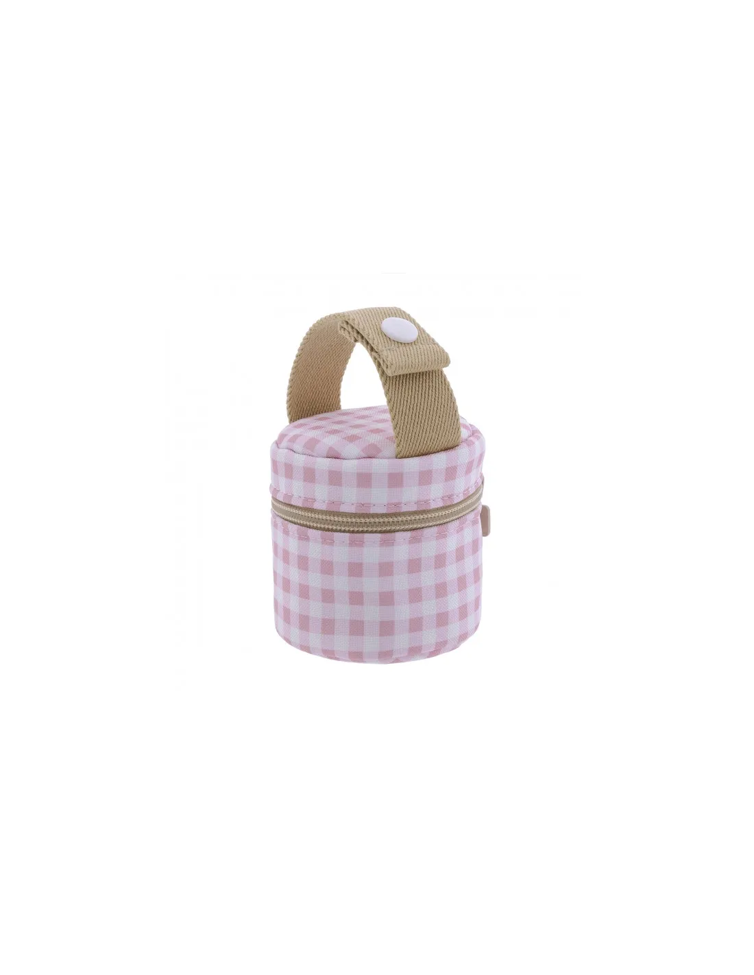 Portachupetes Vichy rosa de Cambrass