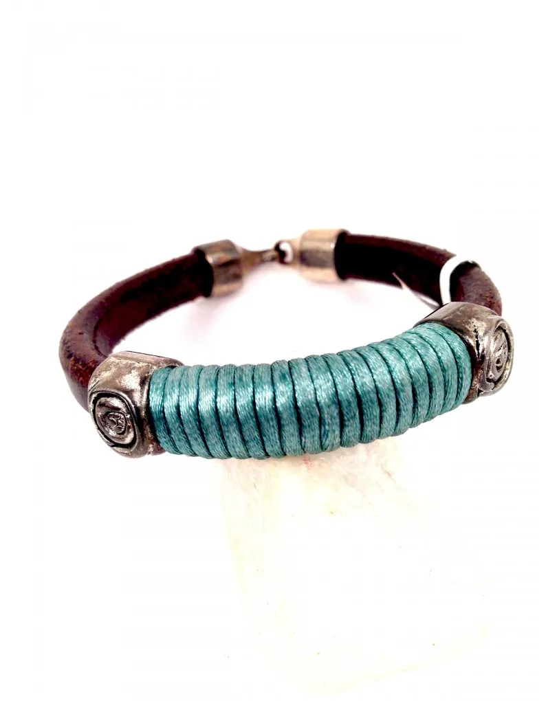 PULSERA CUERO REGALIZ CURDON ENROLLADO