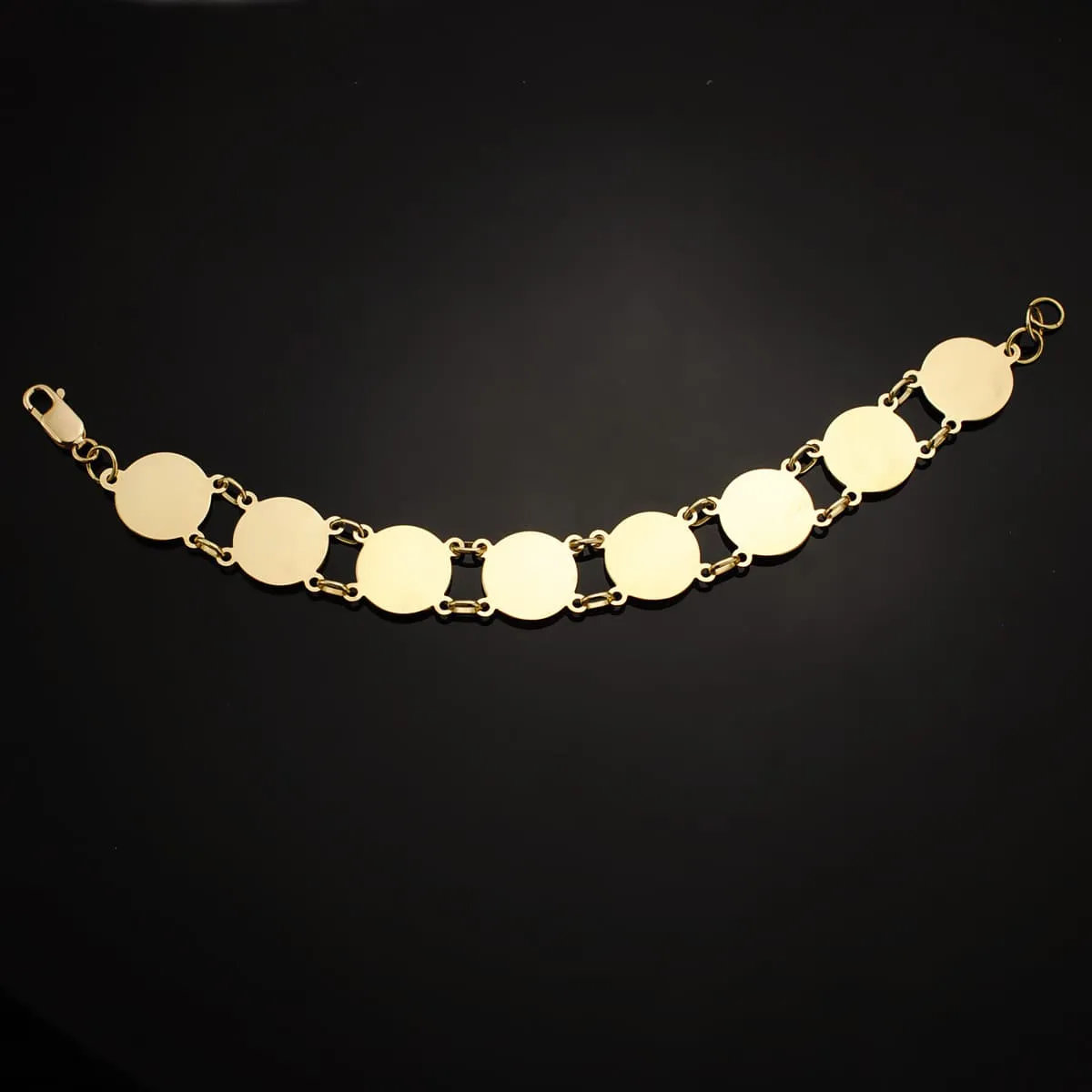 Pulsera Oro 18K Medallas Medusa