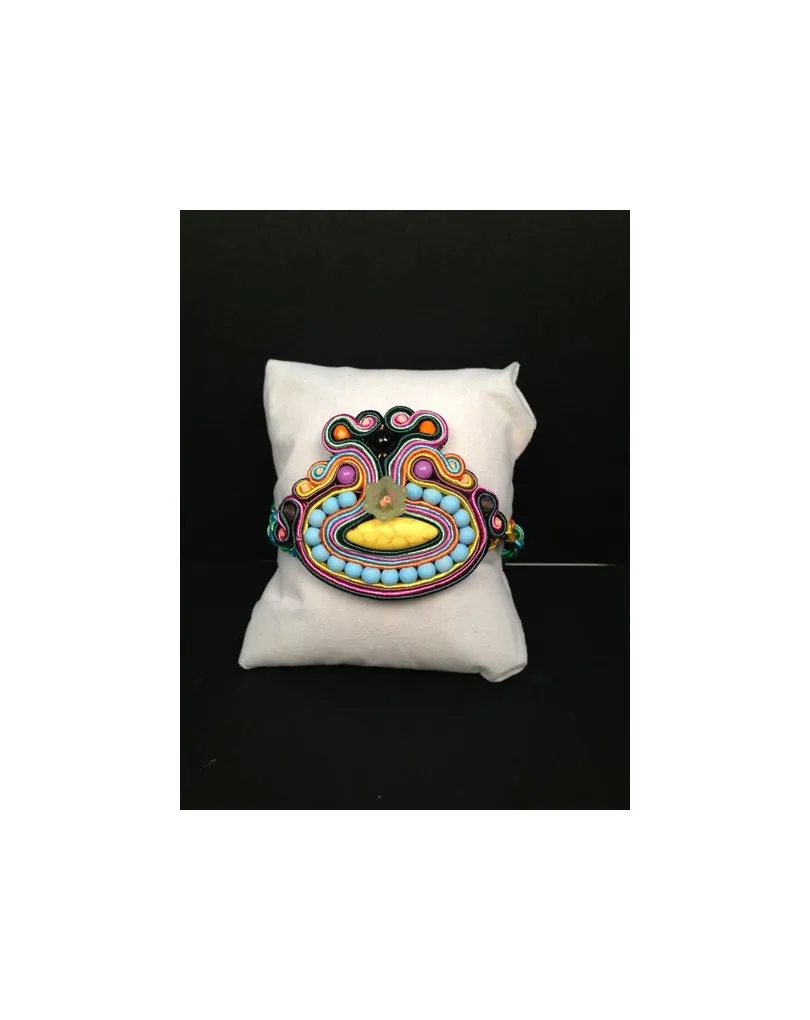 PULSERA  SOUTACHE, MULTICOLOR PEQUEÑA