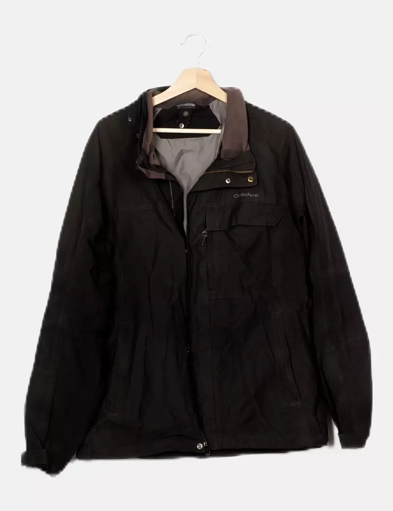 Quechua Chaqueta negra básica