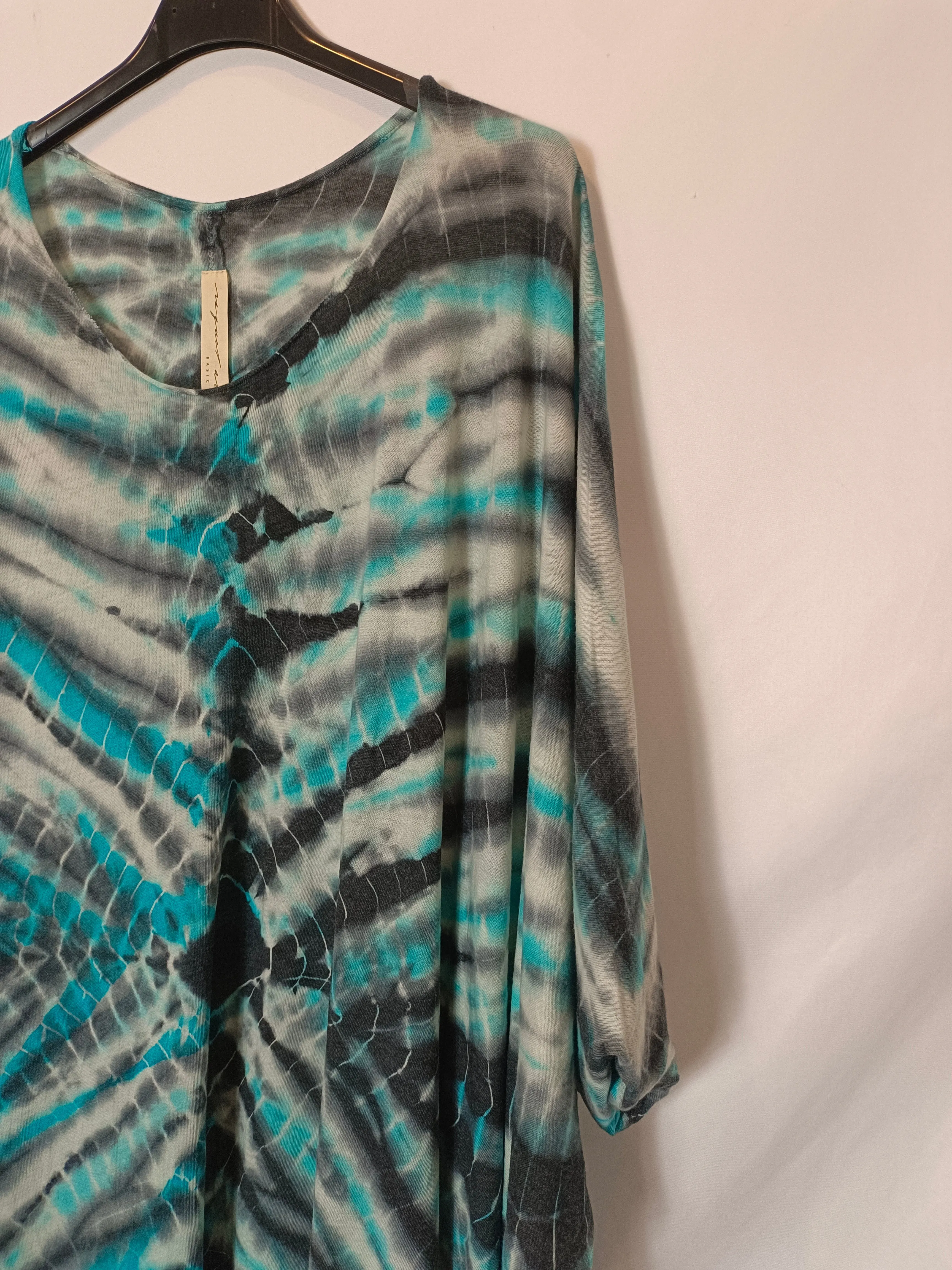 RAQUEL ALLEGRA. Caftán largo tie dye T.s