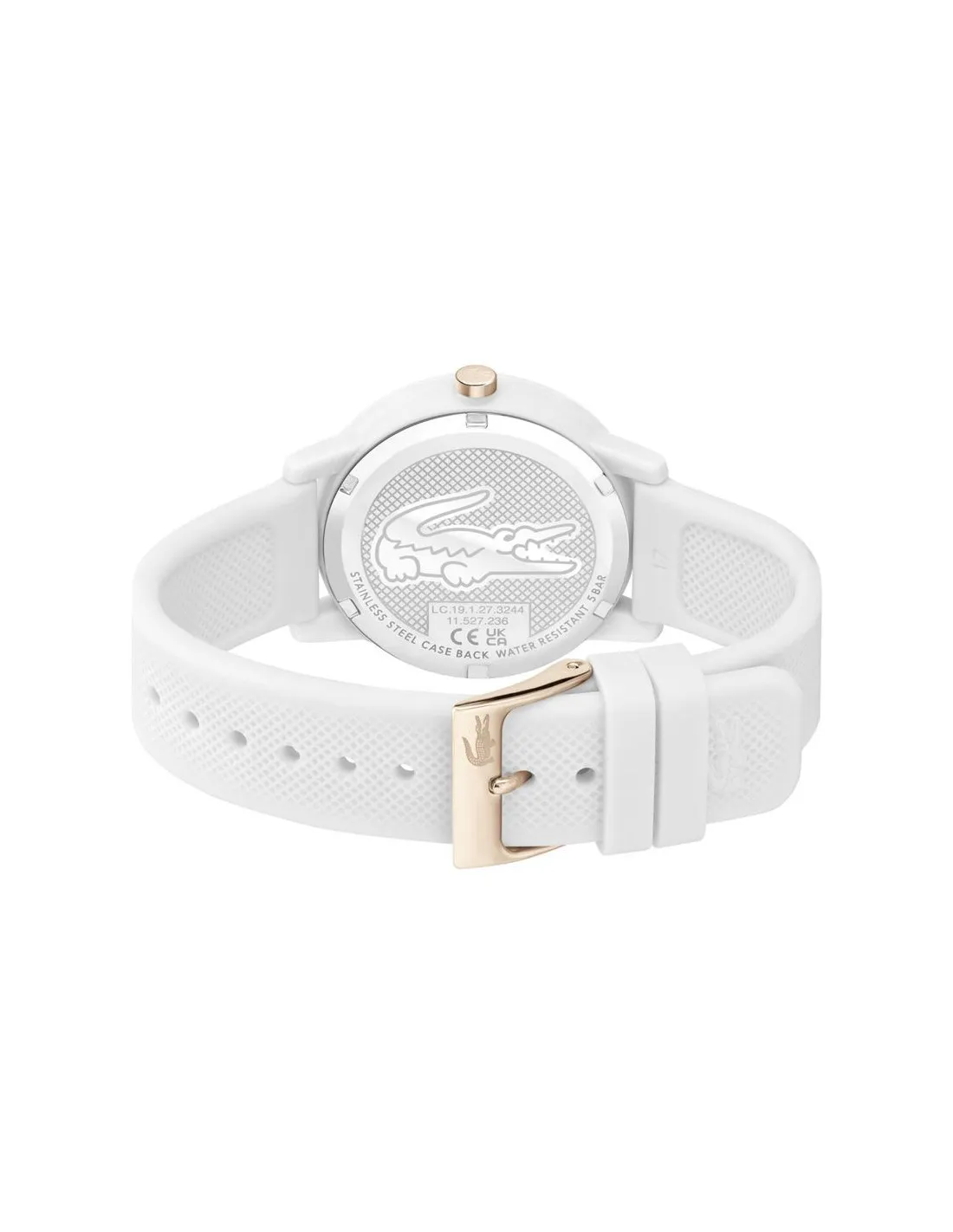 Reloj 3 agujas, Lacoste caja de TR90 blanco mate de 36mm