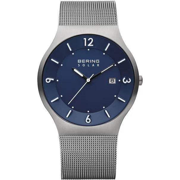 Reloj Bering Hombre Solar Azul/Plateado