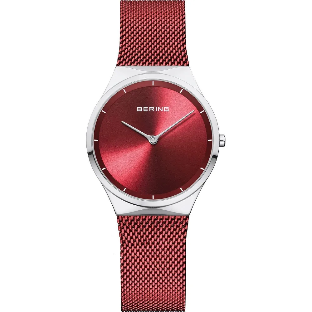 Reloj Bering Minimalista Mujer Rojo