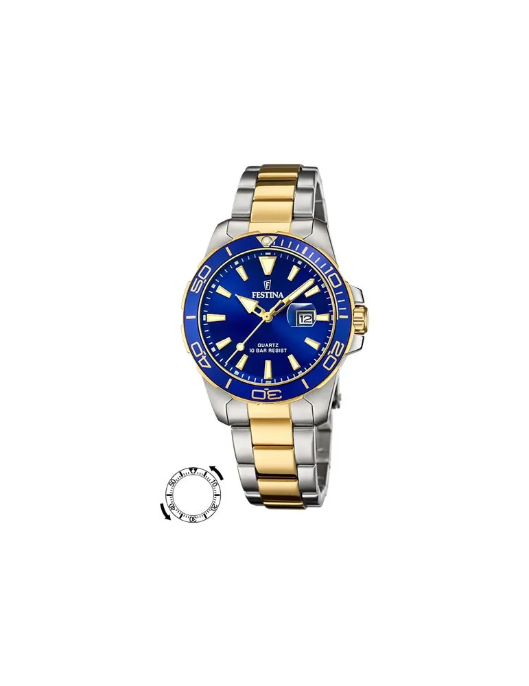 RELOJ FESTINA MUJER BOYFRIEND AZUL BICOLOR F205041