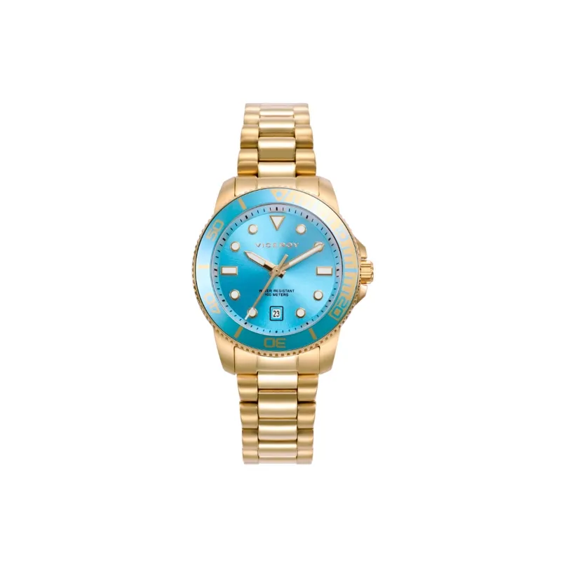 RELOJ MUJER VICEROY HEAT ACERO DORADO ESFERA AZUL 4244497